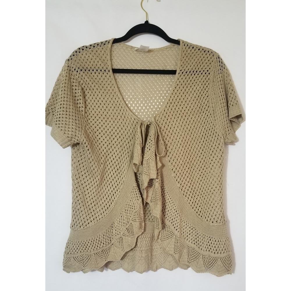 Sweet Kizz Ruffled Shrug Cover Up